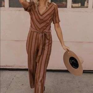 Striped jumpsuit
